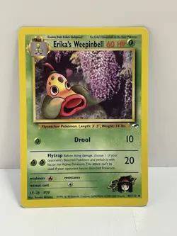 Pokemon WOTC TCG Vintage Erika's Weepinbell 048/132 Gym Heroes Regular LP - Image 1