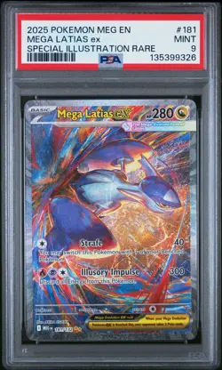 2025 POKEMON MEGA EVOLUTION SPECIAL ILLUSTRATION RARE #181 MEGA LATIAS EX PSA 9 - Image 1