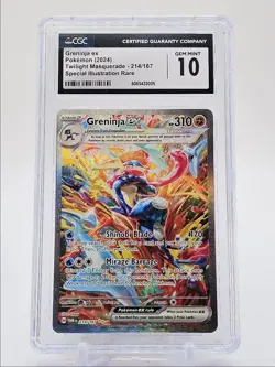 GRENINJA EX 2024 POKEMON TWILIGHT SPECIAL ILLUSTRATION RARE A 214 CGC 10 Q0004 - Image 1