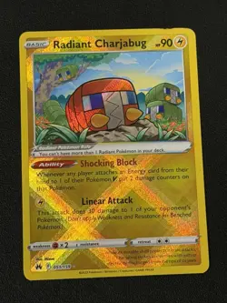Radiant Charjabug Sword & Shield Crown Zenith 051/159 Holo Pokemon TCG - Image 1