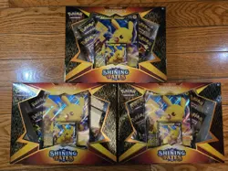 (LOT OF 3) Pokemon Shining Fates Pikachu V Collection Box NEW FACTORY SEALED - Image 1