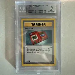 Pokemon POKEDEX 87/102 - 1ST EDITION SHADOWLESS BASE SET - BGS 9 (9.5 Subgrade) - Image 1