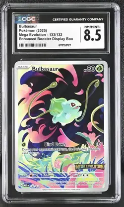 Bulbasaur *CGC 8.5* Illustration Rare *Mega Evolution Stamp* #133 *2025* Pokemon - Image 1