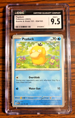 Psyduck Regular Common #054 - CGC MINT+ 9.5 - Scarlet & Violet 151 - Pokemon TCG - Image 1
