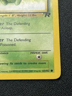 Pokemon Oddish 63/82 1st Edition Team Rocket LP / MP (#1) - Image 4