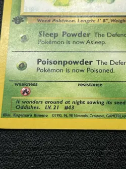 Pokemon Oddish 63/82 1st Edition Team Rocket LP / MP (#1) - Image 5