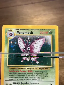 Pokemon TCG Venomoth Jungle 13/64 Holo Unlimited Holo Rare ERROR No Symbol - Image 2
