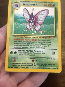 Pokemon TCG Venomoth Jungle 13/64 Holo Unlimited Holo Rare ERROR No Symbol - Image 3