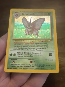 Pokemon TCG Venomoth Jungle 13/64 Holo Unlimited Holo Rare ERROR No Symbol - Image 4