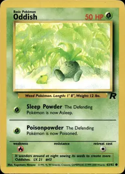 Oddish 63/82 Common Team Rocket Multi Item Discount MP - Image 1