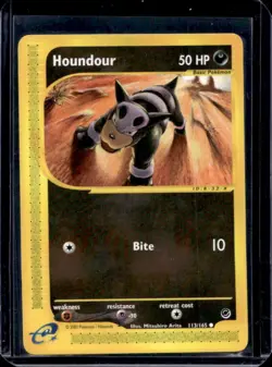 2002 Pokemon Expedition Set Houndour #113/165 - Image 1