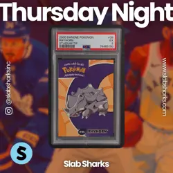 2000 DANONE POKEMON STADIUM #38/40 RHYHORN PSA 5 - Image 1