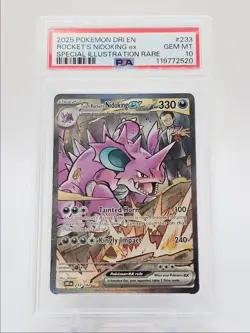 ROCKET'S NIDOKING EX 2025 POKEMON SPECIAL ILLUSTRATION RARE A 233 PSA 10 Q0004 - Image 1
