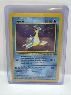 Lapras Holo LP — Pokemon Fossil 10/62 Unlimited Holo Rare - Image 1