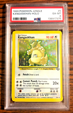 Kangaskhan Holo Rare #5 - PSA EX-MT 6 - 1999 WOTC Jungle Unlimited - Pokemon TCG - Image 1