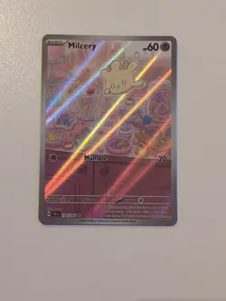 Pokemon TCG Milcery Illustration Rare Holo Card Stellar Crown Series 152/142 - Image 1