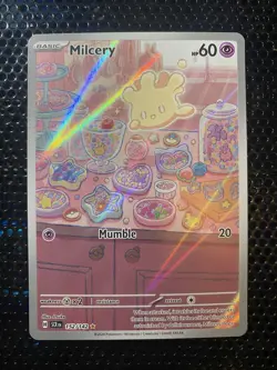 Pokemon TCG Milcery 152/142 Stellar Crown Holo Illustration Rare LP - Image 1