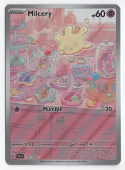 Milcery 152/142 Pokemon TCG Stellar Crown Illustration Rare Holo - Image 1