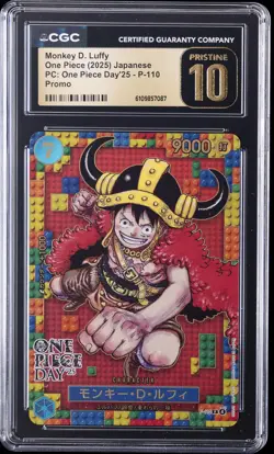 2025 ONE PIECE JPN PC: ONE PIECE DAY'25 PROMO MONKEY D. LUFFY CGC 10 PRISTINE - Image 1