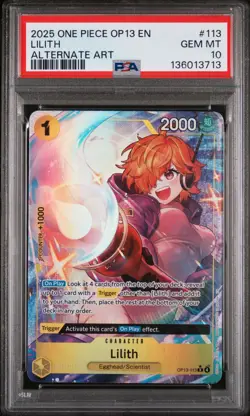 2025 ONE PIECE OP13-CARRYING ON HIS WILL ALTERNATE ART #113 LILITH PSA 10 - Image 1