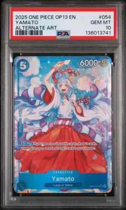 2025 ONE PIECE OP13-CARRYING ON HIS WILL ALTERNATE ART #054 YAMATO PSA 10 - Image 1