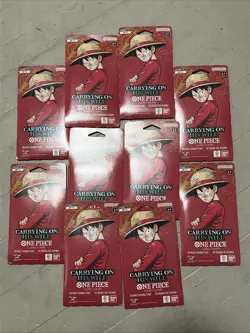 LOT OF 10 One Piece OP-13 Carrying on His Will Sleeved Blister Booster Packs New - Image 1