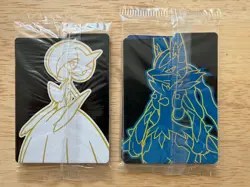 Alakazam 009 and Riolu 010 Black Star Promo Pokemon Center stamp SEALED - Image 2