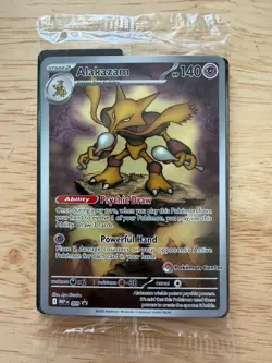 Alakazam 009 and Riolu 010 Black Star Promo Pokemon Center stamp SEALED - Image 3