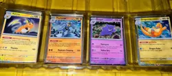 Pokemon TCG Sam's Club 151 4 Mini Tin Promos(Sleeved And Top loaded) - Image 1