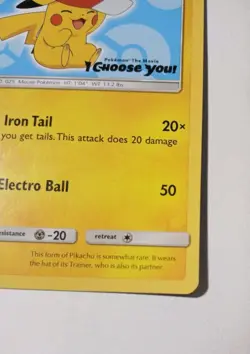 Ash's Pikachu TCG SM113 2017 Promo Card Pokemon 'I Choose You' Movie - Image 3
