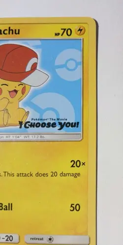 Ash's Pikachu TCG SM113 2017 Promo Card Pokemon 'I Choose You' Movie - Image 4