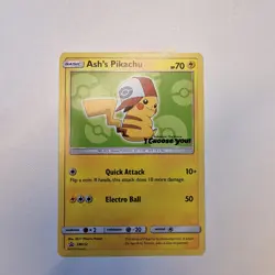 Ash's Pikachu SM112 2017 Promo Pokemon TCG Card I Choose You Movie - Image 1