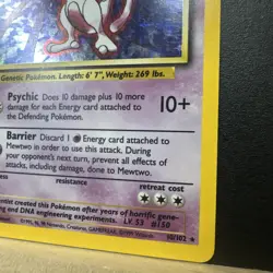 Mewtwo 010/102 Base Set Holo Rare - Vintage Pokemon Card - Image 4