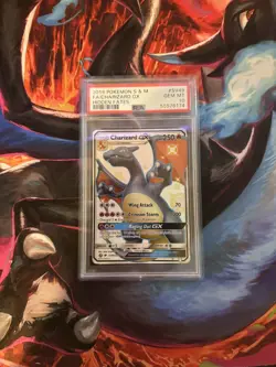 2019 POKEMON SUN & MOON HIDDEN FATES #SV49 FULL ART/CHARIZARD GX PSA 10 - Image 1