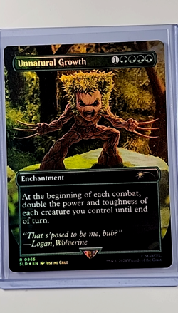 2024 MTG Magic the Gathering Secret Lair Foil Groot Avengers Unnatural Growth - Image 1
