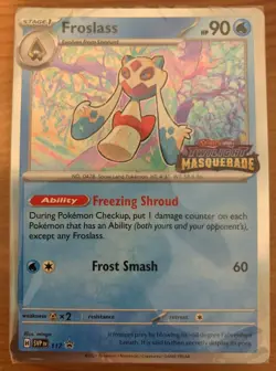 Froslass SV117. Twilight Masquerade Pokemon Prerelease Promo Sealed Cards - Image 1