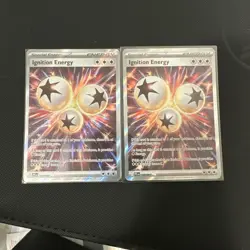 Pokemon TCG Phantasmal Flames Ignition Energy 124/094 Full Art Rare Card X2 - Image 1