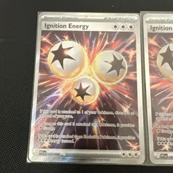 Pokemon TCG Phantasmal Flames Ignition Energy 124/094 Full Art Rare Card X2 - Image 2