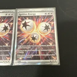 Pokemon TCG Phantasmal Flames Ignition Energy 124/094 Full Art Rare Card X2 - Image 3
