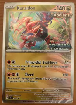 Koraidon SV091. Temporal Forces Pokemon Prerelease Promo Sealed Cards - Image 1