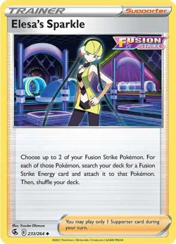 Elesa's Sparkle Uncommon SWSH08: Fusion Strike 233/264 NM English Pokemon Card - Image 1