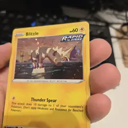 POKEMON BLITZLE #SWSH173 PROMO BLACK STAR HOLo HD SWIRL NM CARD Head Placement - Image 1