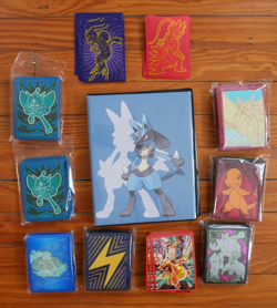 Pokemon Card Sleeves Packs and binder lot cards - Image 1