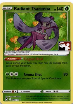 Radiant Tsareena 016/195 Prize Pack Series Cards Holo - Image 1