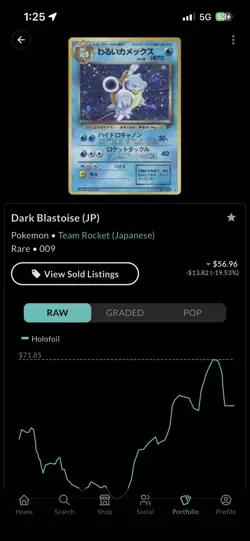 Dark Blastoise Holo No.009 Team Rocket Pokemon Card Japanese NM-1996 - Image 4
