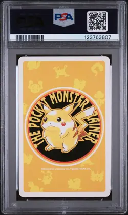 1998 POKEMON YELLOW VERSION PLAYING CARDS 9 OF HEARTS #134 VAPOREON PSA 10 - Image 2