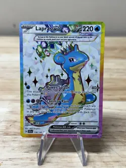 Lapras ex 158/142 Stellar Crown SV07 UR Full Art Ultra Rare Pokemon TCG Card NM - Image 1