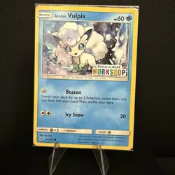 Build a Bear Pokemon Card Alolan Vulpix Promo Trading Card TCG Stamped & SEALED! - Image 1