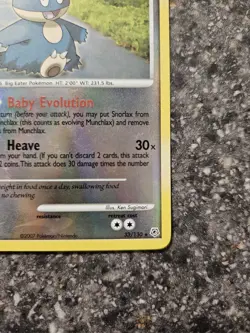 Pokemon Munchlax Reverse Holo Diamond Pearl Card 33/130 2007 Rare - Image 3