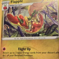 Flapple SWSH189 Black Star Promo Holo Pokemon Card with HD Swirl 🌀 - Image 1